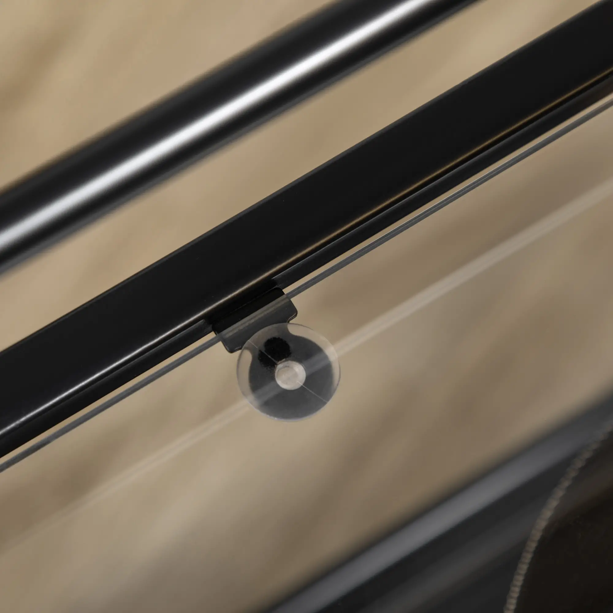 HOMCOM Servierwagen Küchenwagen 2-stufig mit Rollen Glas