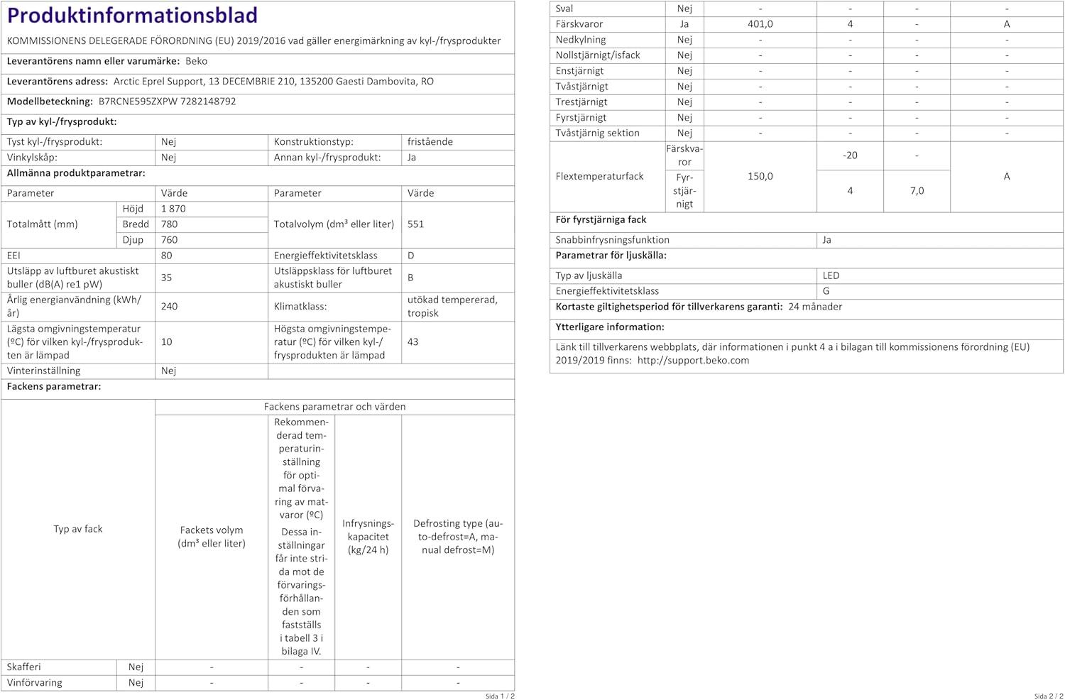 Beko RCNE366E70ZXBRN bPRO700 freistehende Kühl-/Gefrierkombination, großer Kühlschrank, 323 l Gesamtrauminhalt, HarvestFresh, NoFrost, leise, SmoothFit, 0°C-Zone, Dark Inox