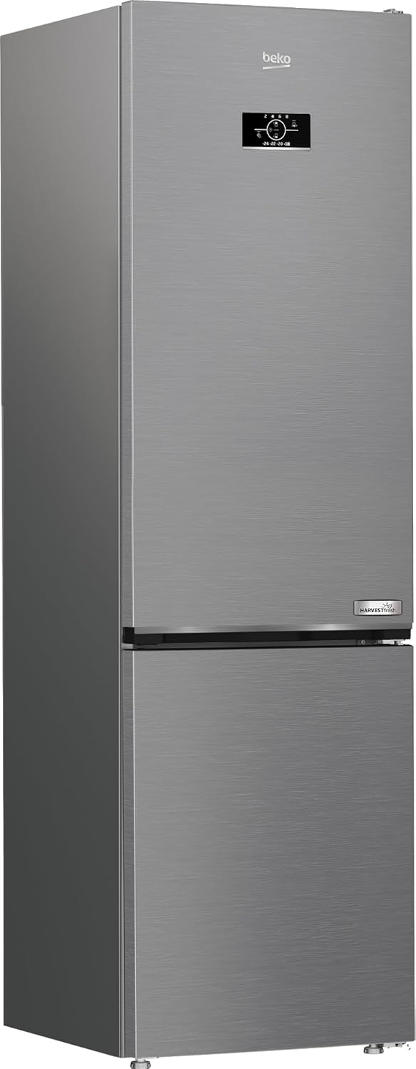 Beko RCNE366E70ZXBRN bPRO700 freistehende Kühl-/Gefrierkombination, großer Kühlschrank, 323 l Gesamtrauminhalt, HarvestFresh, NoFrost, leise, SmoothFit, 0°C-Zone, Dark Inox