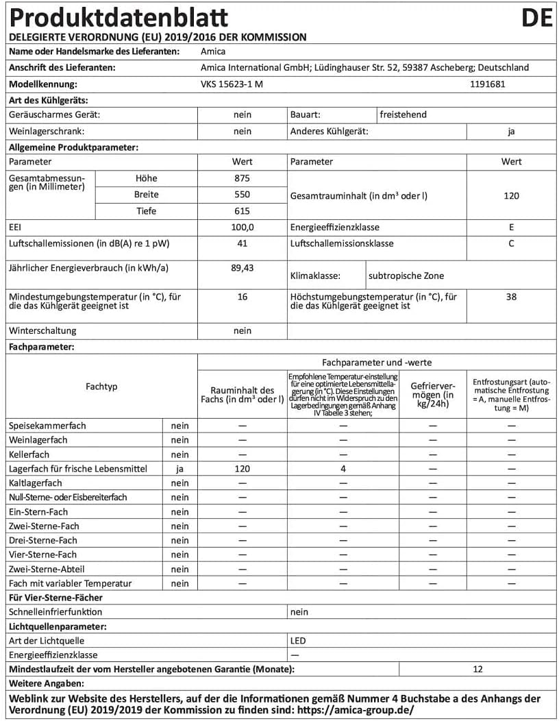 Amica KGC 15632 T Retro Kühl-/Gefrierkombination / Ice Blue (Türkis) / 144cm (H) x 55cm (B) x 62cm (T) / Retro-Design / Kühlschrank mit Gefrierfach