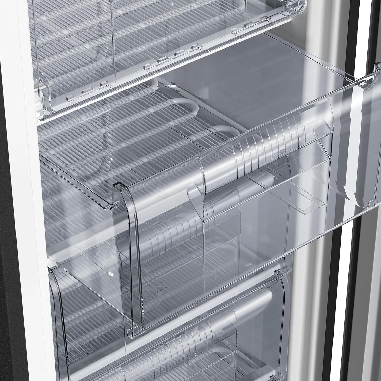 CHIQ Gefrierschrank FSD160D4E | Wechselbarer Türanschlag | Sehr Leise 41 DB (145L Manuelle Abtauung)| 12 Jahre Garantie auf den Kompressor*| 126 x 54 x 55 cm (HxBxT)