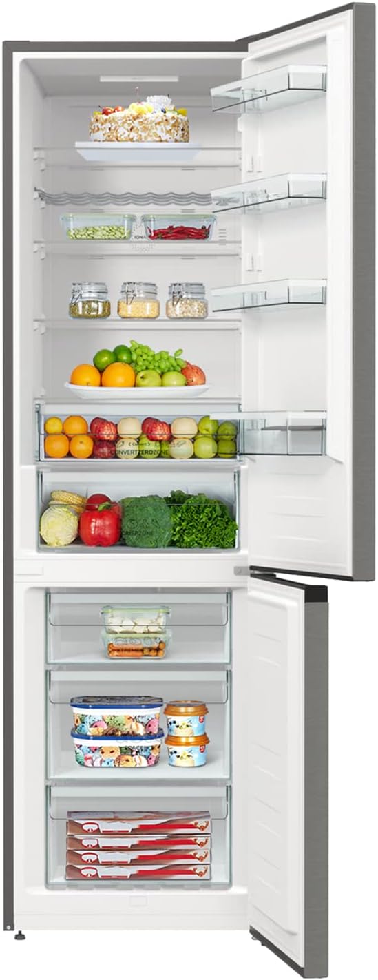 Gorenje N 619EAXL4 Kühl-Gefrier-Kombination/ LED Display/ 186 cm/ 300 l/ NoFrostPLus/ Gemüsefach mit Feuchteregler/ FastFreeze/ edelstahl