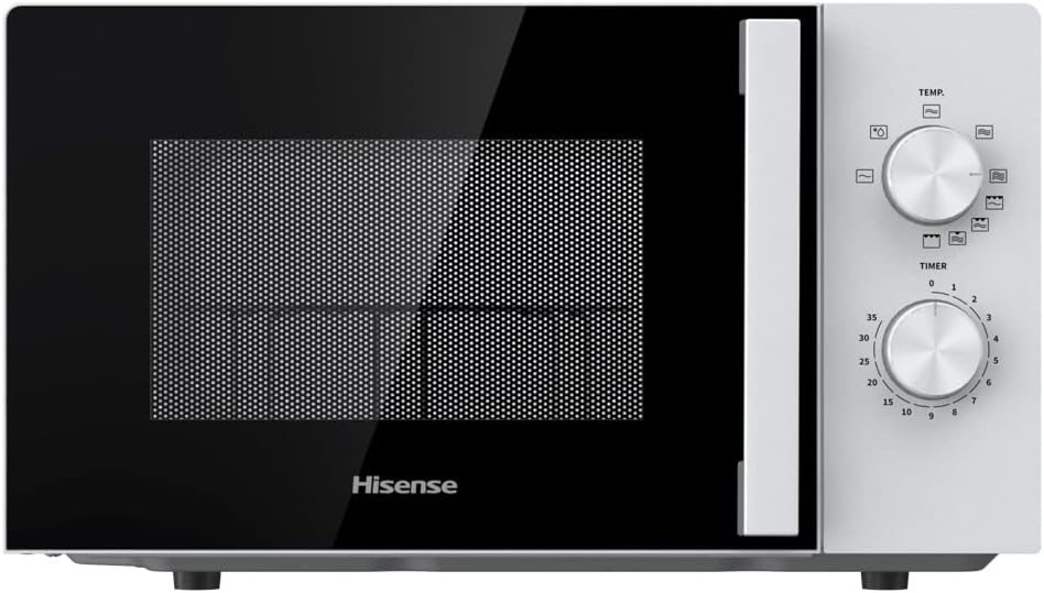 Hisense Elektronische Mikrowelle, Fassungsvermögen 23 l, Leistung 800 W, Grillleistung 1000 W, LED-Display mit Touch-Steuerung, Schwarz
