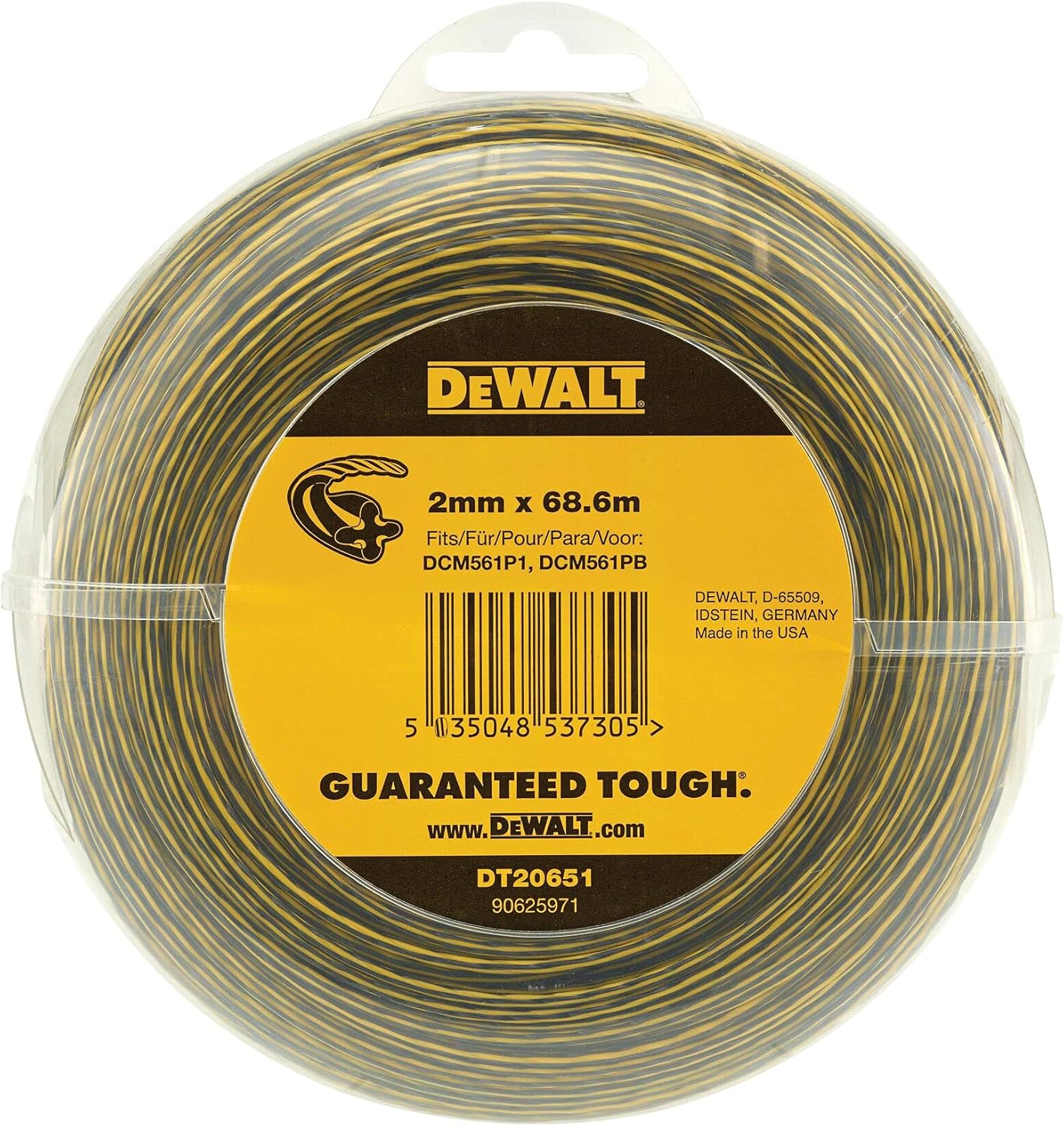 DEWALT Akku-Rasentri mmer (18 Volt, bürstenlos, 30 cm Schnittbreite, zwei-Stufen-Elektronik, Bumb-Feed Fadenverlängerung, für große Flächen und Gärten, Lieferung ohne Akku und Ladegerät) DCM561PB