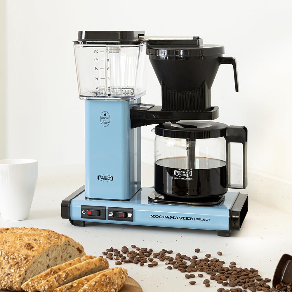 Moccamaster KBG Select, Kaffeemaschine, Retro Kaffeemaschine, Filterkaffee, Off-White, 1.25L
