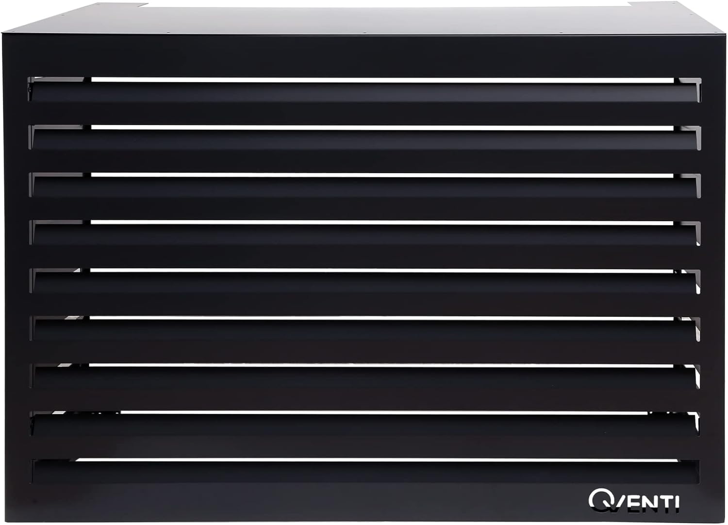 Qventi Abdeckung für Klimaanlage - Anthrazit/Grau - Aluminium - Schutzgitter - Verkleidung - Einfache Montage - Größe S - Außenmaße (LxBxH): 100 x 50 x 75 cm