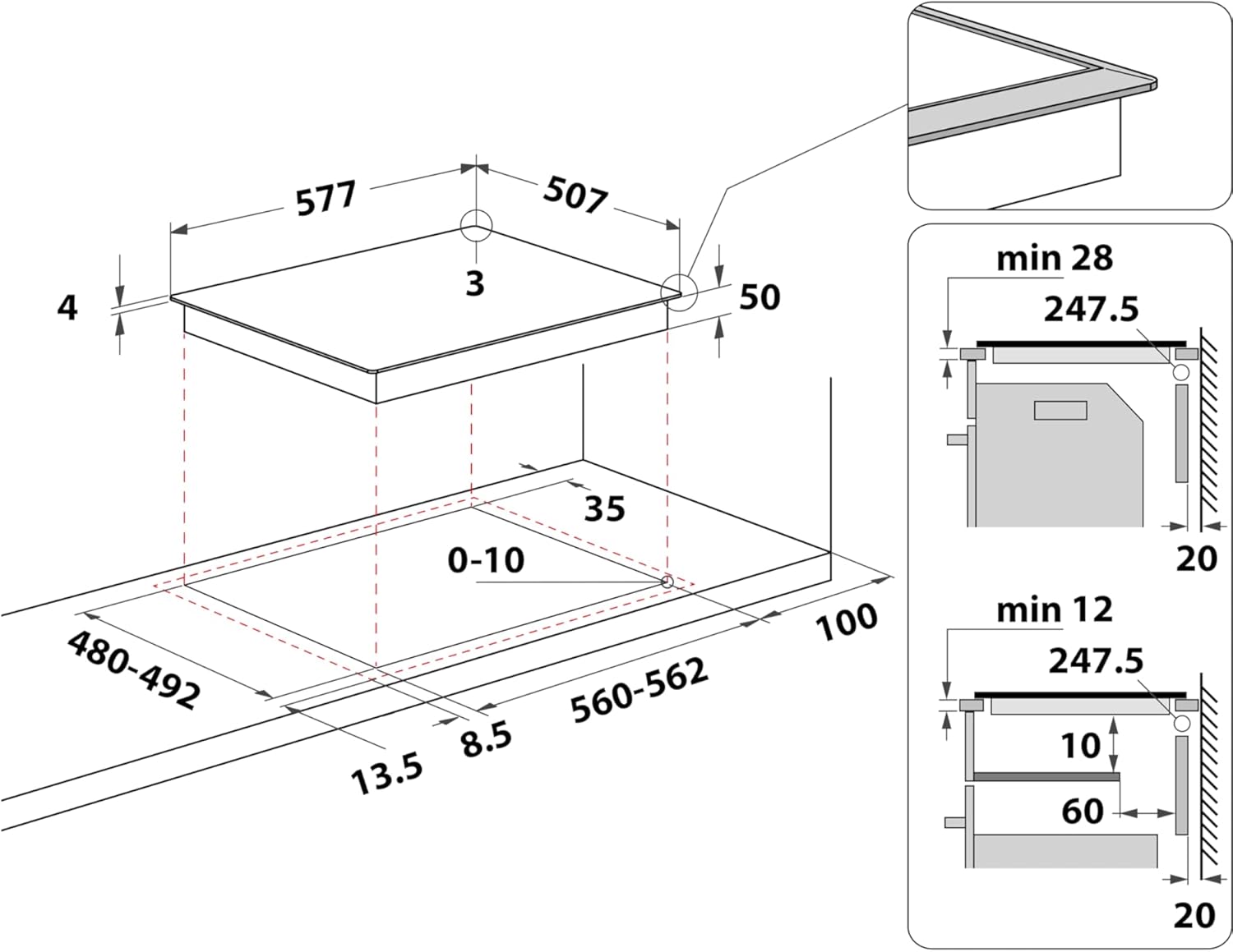 Bauknecht BAKO 566 IND Herd-Kochfeld Kombination/Induktionsfeld (60 cm) / Heißluft/Gentle Steam/Maxi Cooking/My Menue/Kochzonen mit Booster- Funktion/Backauszug auf 2 Ebenen, Edelstahl