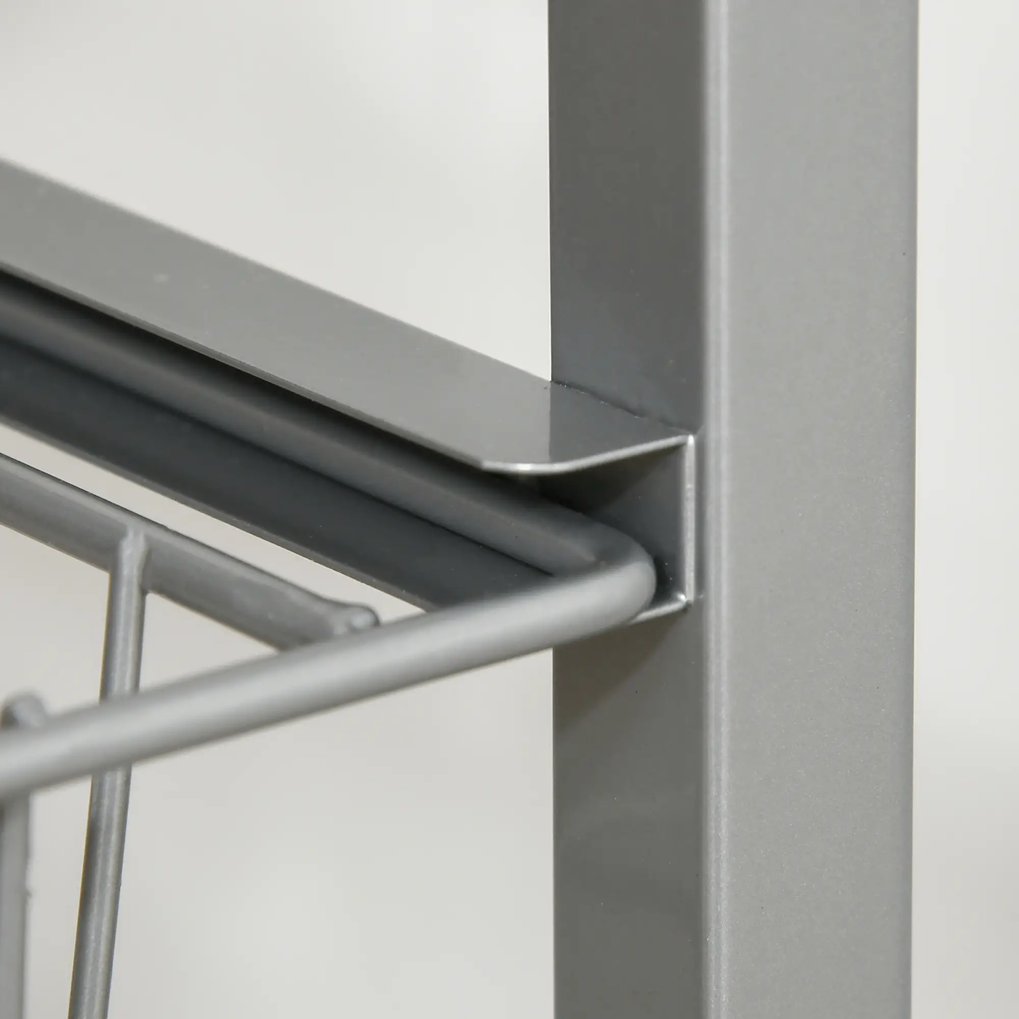 HOMCOM Servierwagen Küchenwagen mit Rollen 4 Körbe Stahl