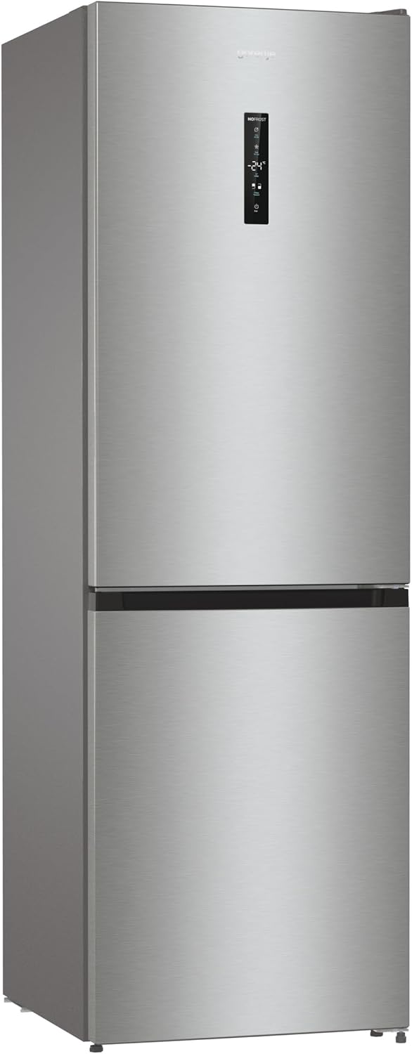 Gorenje N 619EAXL4 Kühl-Gefrier-Kombination/ LED Display/ 186 cm/ 300 l/ NoFrostPLus/ Gemüsefach mit Feuchteregler/ FastFreeze/ edelstahl