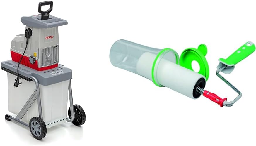 IKRA 81002880 Elektro Gartenhäcksler Walzenhäcksler ILH 3000 A, leise robust wartungsarm, Starke 3.000 Watt, Aststärke bis 44mm, 230 V