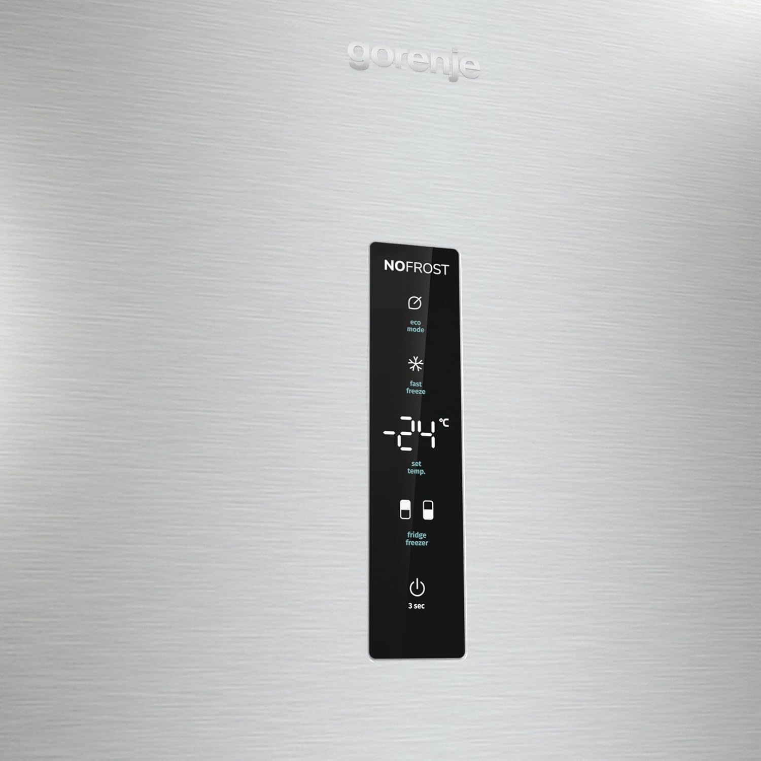 Gorenje N 619EAXL4 Kühl-Gefrier-Kombination/ LED Display/ 186 cm/ 300 l/ NoFrostPLus/ Gemüsefach mit Feuchteregler/ FastFreeze/ edelstahl
