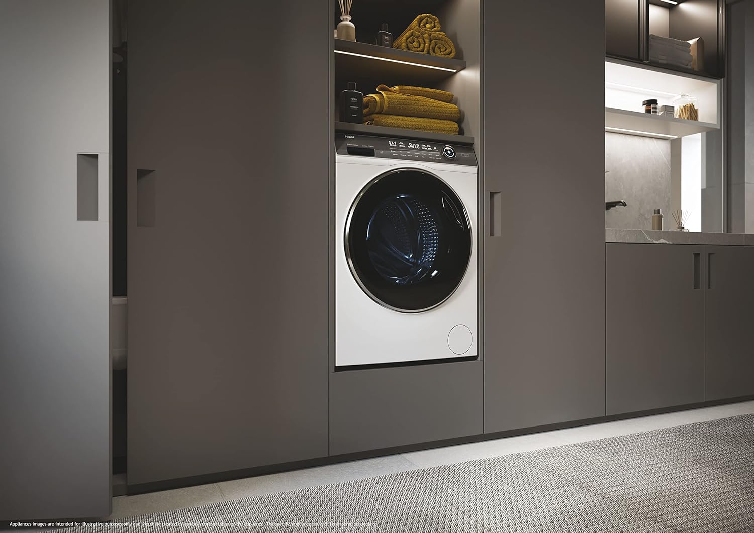 Haier I-PRO SERIE 7 PLUS HW120-B14979EU1 Waschmaschine / 12 kg / 20% effizienter als Klasse A/Smart Home - Wi-Fi & hOn App/Direct Motion Motor/Refresh-Programm & Fleckenoptionen