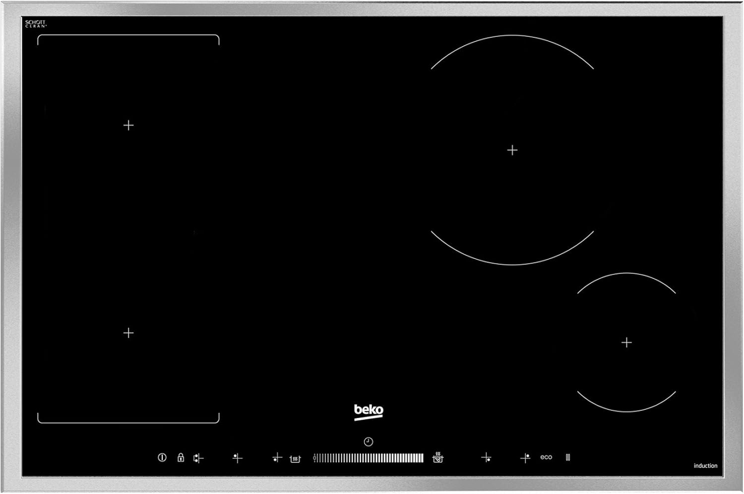 Beko HII 84500 FHTX Kochfeld Elektro / Induktion / 77cm / Flex-Induktionskochfeld, 80cm / edelstahl