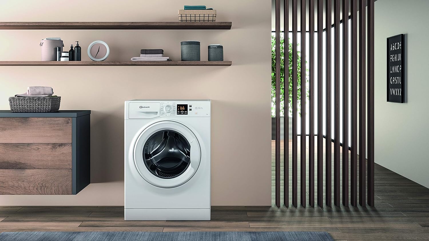 Bauknecht BW 719 A Waschmaschine Frontlader/ 7kg/ EEK A/kraftvolle Fleckentfernung/Kurz 45 / Clean Plus/Kurz 30 / Anti-Allergie Plus/Mengenautomatik/Option Extra Touch/Dynamic Inverter Motor, Weiß
