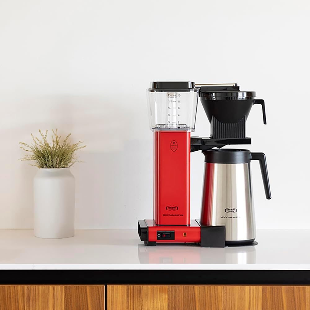 Moccamaster KBGT, Filterkaffeemaschine mit Thermoskanne, Filterkaffeemaschine, Off-White, 1.25L