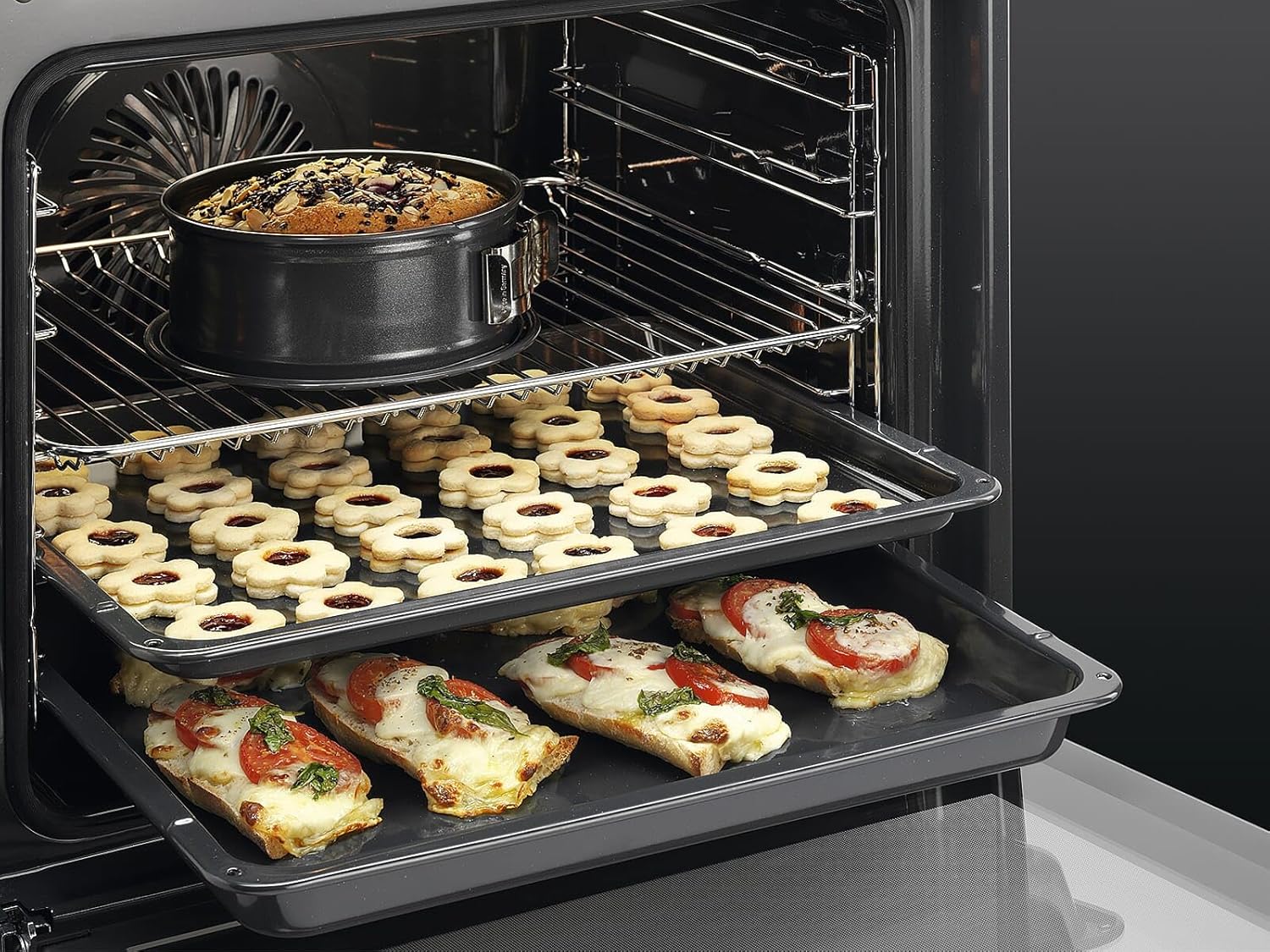 AEG EPS33102ZM Einbauherd/Pyrolyse – Selbstreinigung/Grillfunktion/Display mit Uhr/Kindersicherung/A+ / Edelstahl mit Antifingerprint