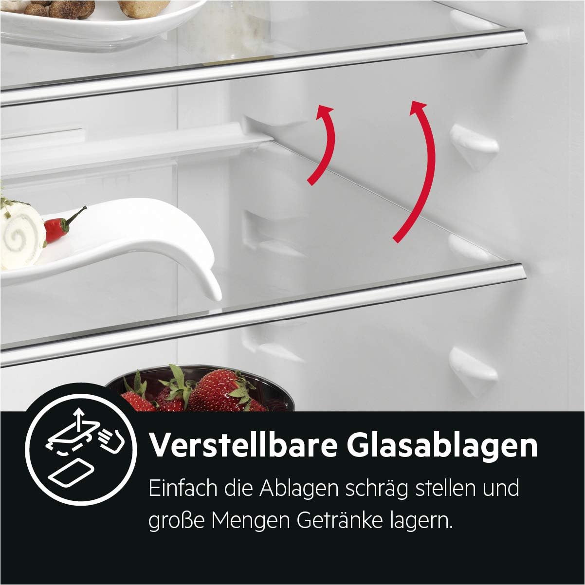AEG TSK5O881ES Built-In Fridge / 880 mm / 142 L/Tow Door/E