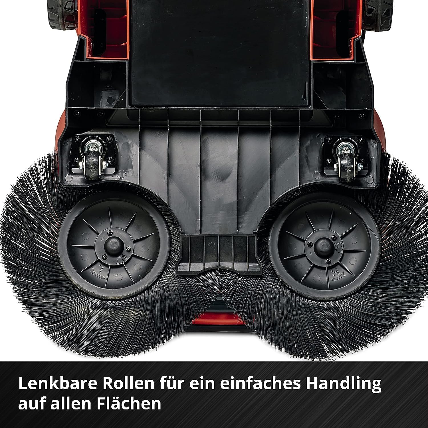 Einhell Akku-Kehrmaschine TE-SW 18/610 Li-Solo Power X-Change (18 V, Li-Ion, 20 L Schmutzbehlter, 61 cm Arbeitsbreite, Parkposition, verstellbarer Lenker, abnehmbare Lippe, Ein-und Ausschalter), Rot