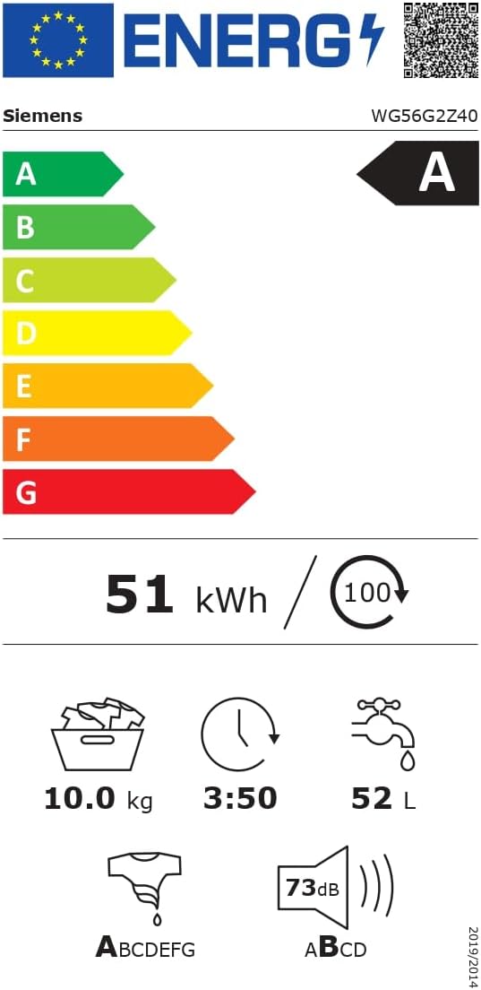 Siemens WM14N223 Waschmaschine iQ300, Frontlader mit 7kg Fassungsvermgen, 1400 UpM, speedPack L, LED-Display,Outdoor-Programm, Wei, 60cm