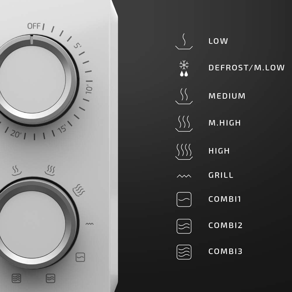 Cecotec Mikrowelle mit ProClean 8110 Grill. 28l Kapazität, Ready2Clean Beschichtung, 1000 W Leistung, 1000 W Grill, 5 Betriebsebenen, 8 Programme, 60 min Timer, LED-Anzeige