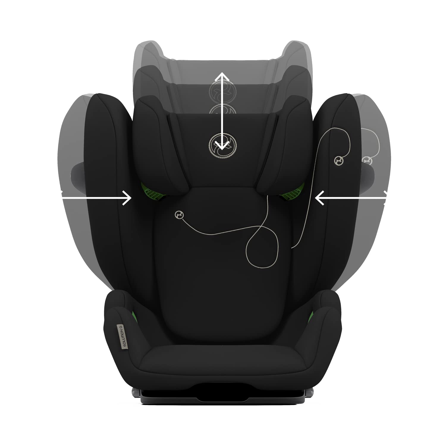 CYBEX Gold Kinder-Autositz Solution G i-Fix, Für Autos mit und ohne ISOFIX, Ab ca. 3 bis 12 Jahre (100 - 150 cm), Ab ca. 15 bis 50 kg, Lava Grey