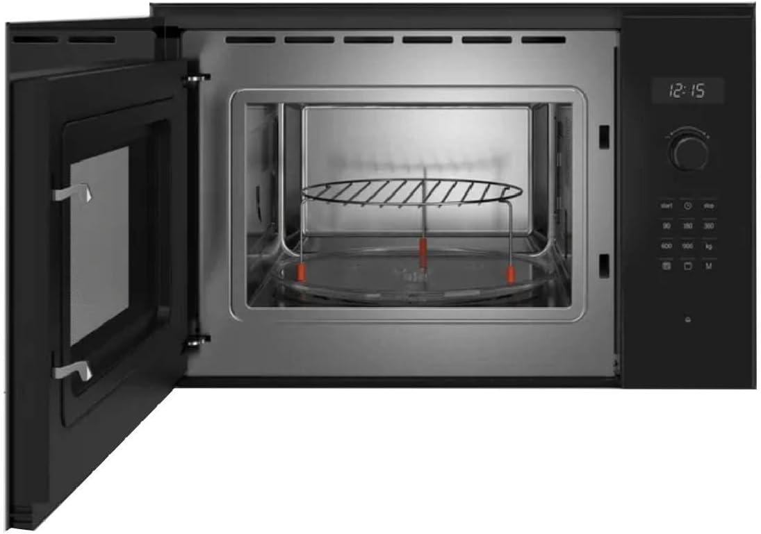 Bosch BEL554MB0 Serie 6 Einbau-Mikrowelle, 38 x 59 cm, 900 W, Drehteller 31,5cm, Türanschlag Links, AutoPilot 8 8 Automatikprogramme, Reinigungsunterstützung, LED-Touchdisplay
