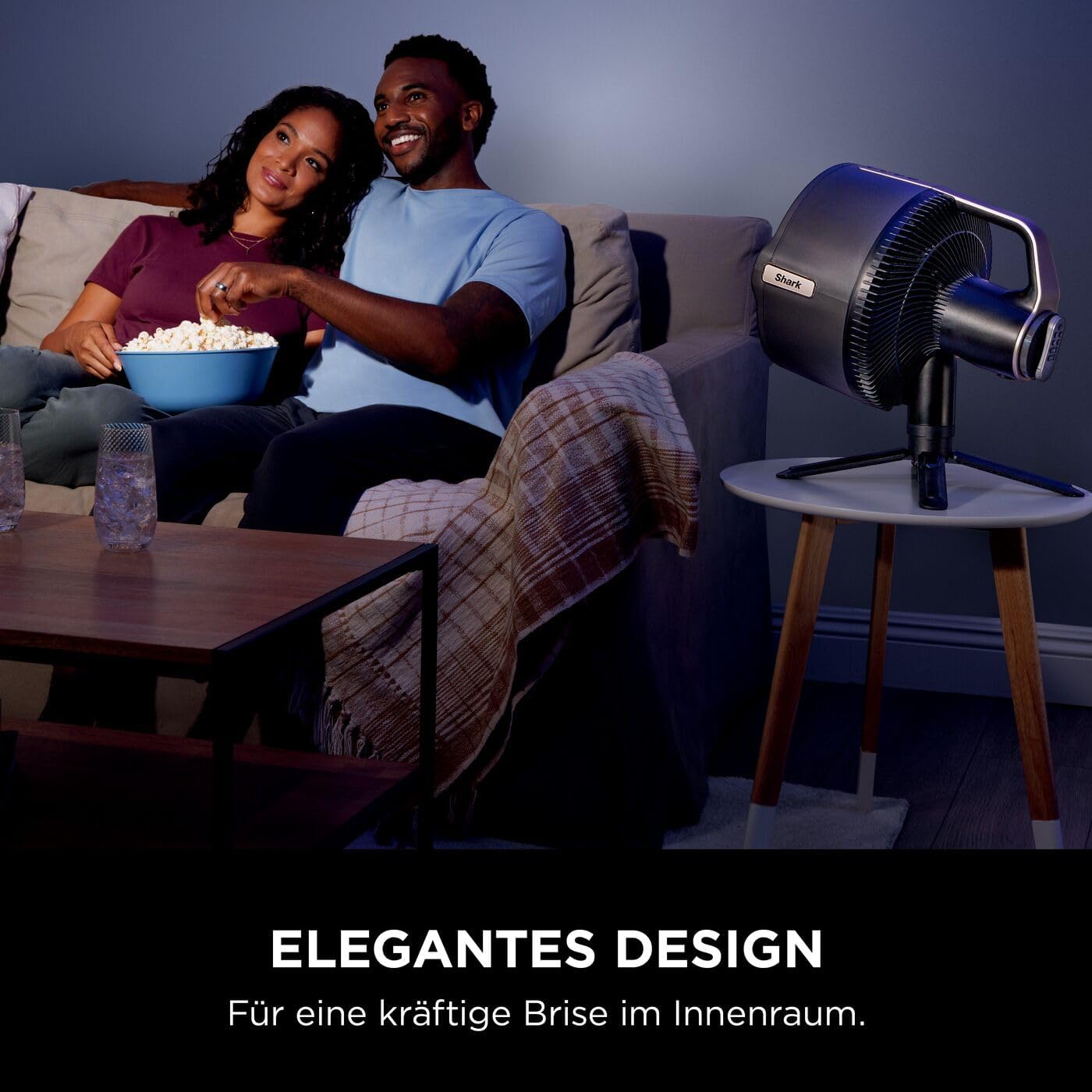 Shark FlexBreeze Ventilator Leise, Hybrid Ventilator Kabelgebunden & Kabellos, Tragbar, für Innen- und Außenbereich, UV- & Wasserbeständig, Ultraleistungsstark, Ultraleise, Weiß FA220EU