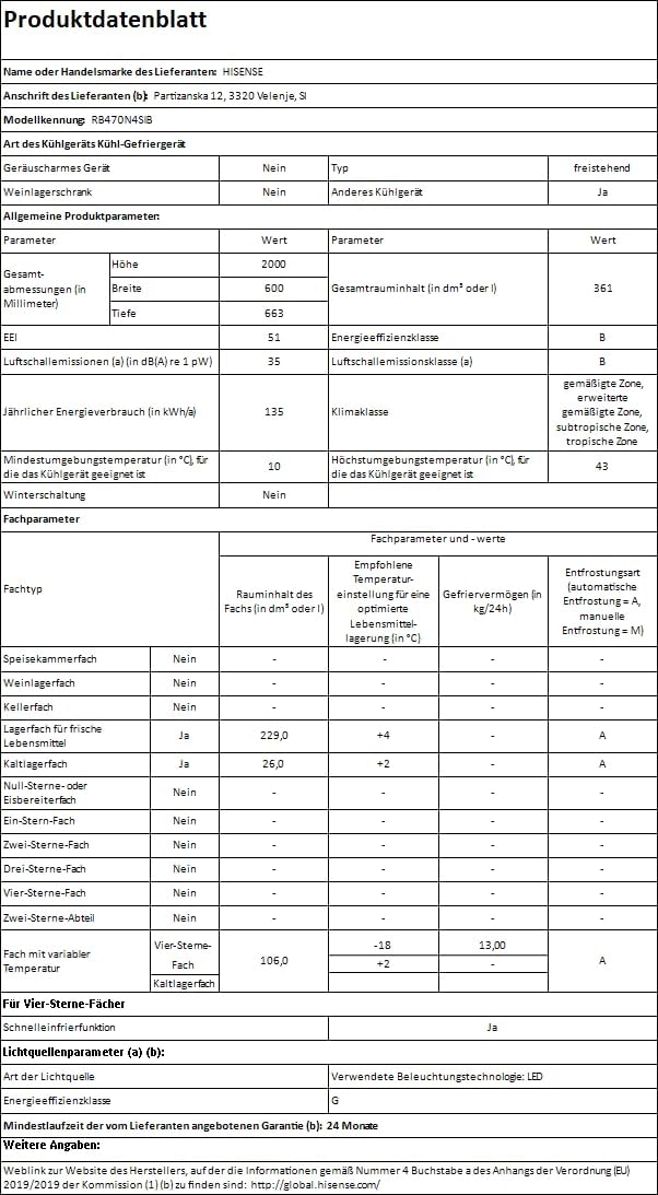 Hisense RB327N4ADD Fridge-Freezer Combination, EEK D, Total NoFrost, Interchangeable Door Hinge, Bottle Grid, 171 Litre Fridge Compartment, 85 Litre Freezer Compartment, Stainless Steel Look
