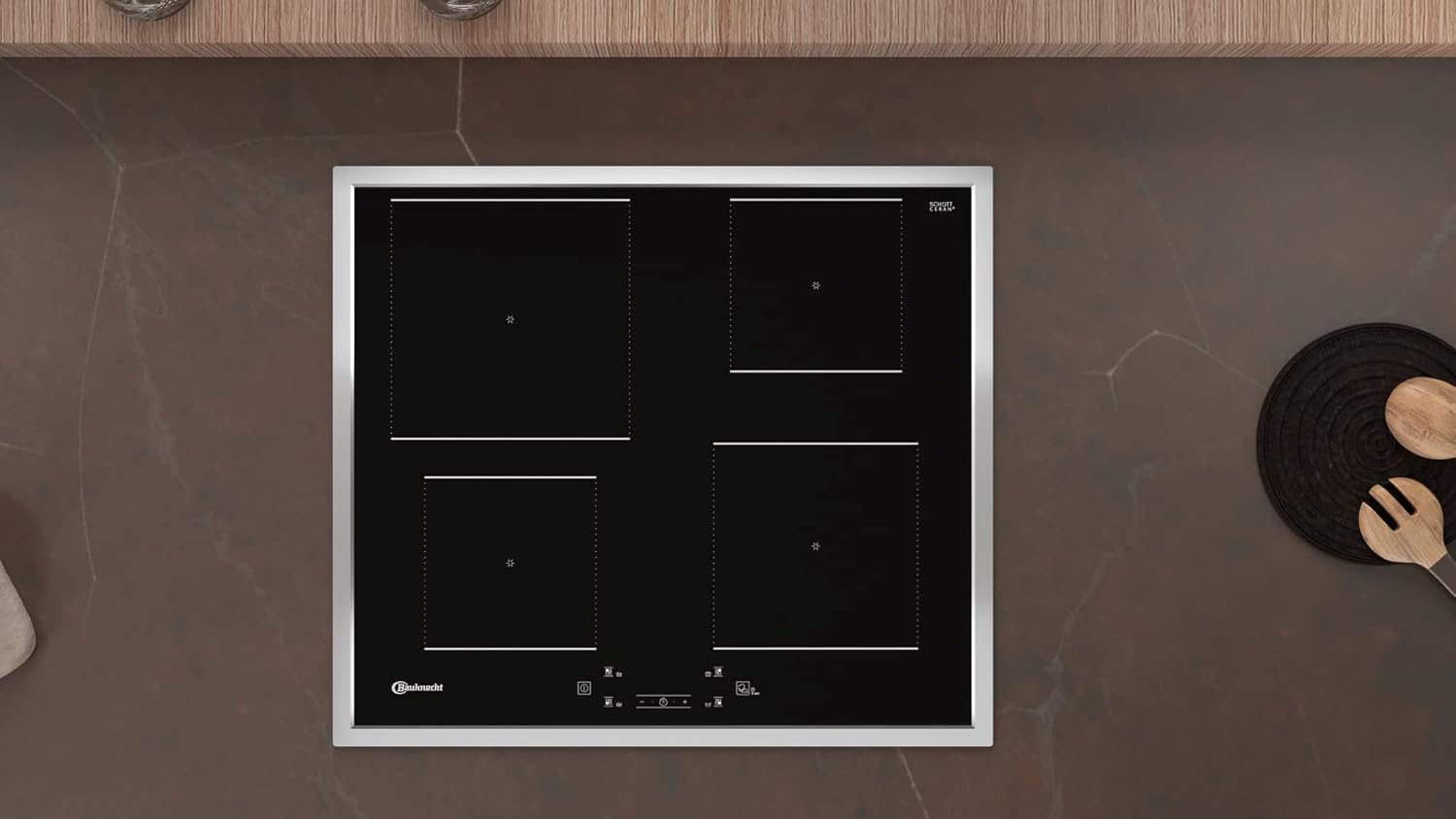 Bauknecht BAKO 566 IND Herd-Kochfeld Kombination/Induktionsfeld (60 cm) / Heißluft/Gentle Steam/Maxi Cooking/My Menue/Kochzonen mit Booster- Funktion/Backauszug auf 2 Ebenen, Edelstahl