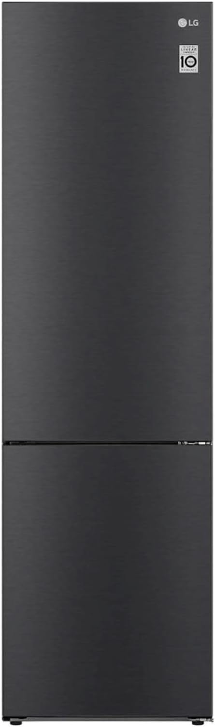 LG GBV22NCCEP Kühl-/Gefrierkombination – Smart Inverter Compressor, Total No Frost, Modern Flat Door Design, Matt Schwarz Metallic, Energieeffizienz A