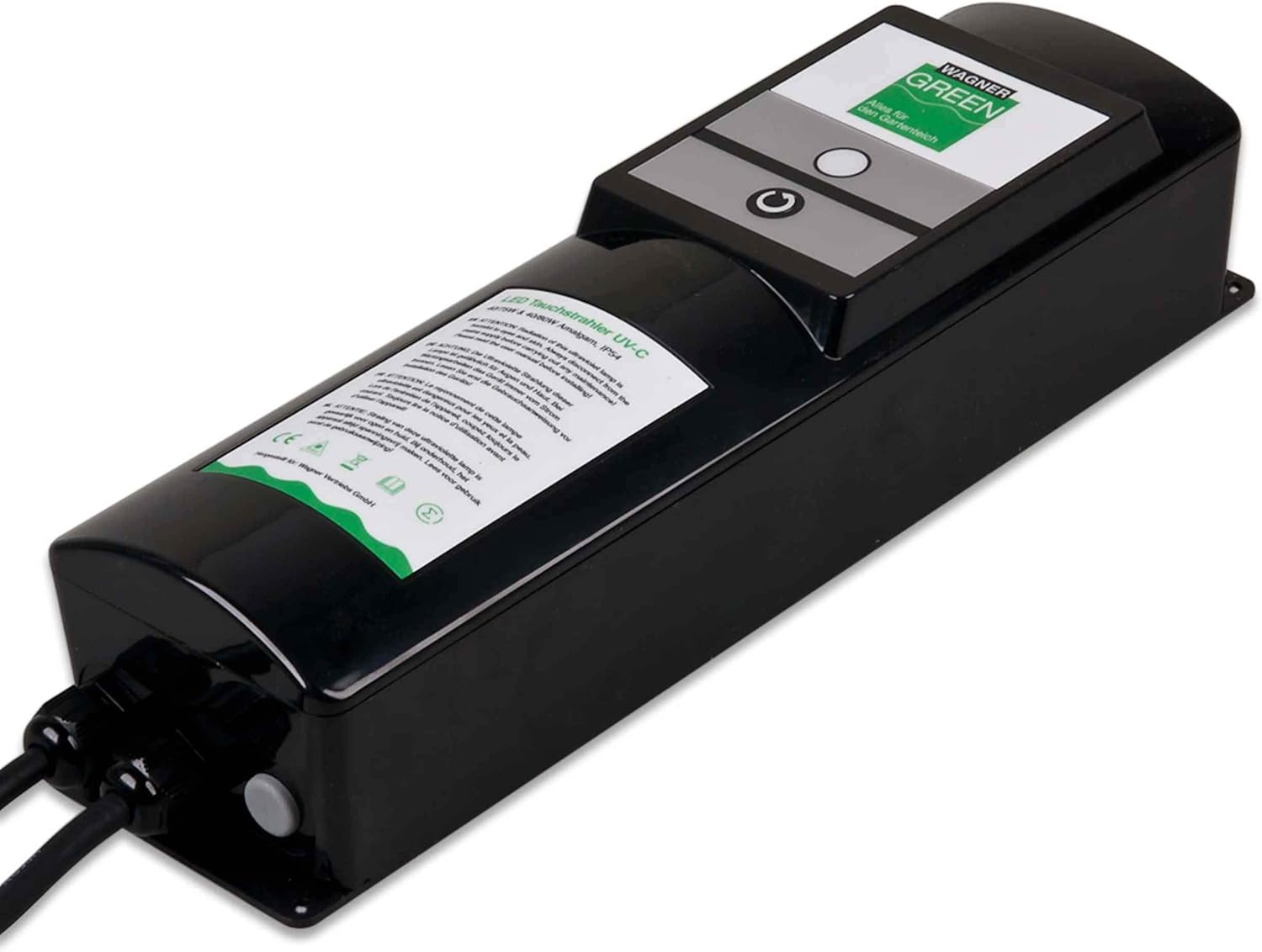 Wagner Green UVC Tauchstrahler 3-tgl. Bausatz mit Betriebsstundenzähler, UVC Teichklärer Lampe für den Gartenteich Koiteich Filter zur Entkeimung und Algenvernichter (80 Watt Amalgam 3-TLG. Bausatz)