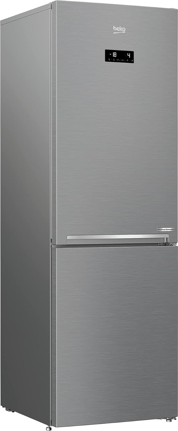 Beko RCNE366E70ZXBRN bPRO700 freistehende Kühl-/Gefrierkombination, großer Kühlschrank, 323 l Gesamtrauminhalt, HarvestFresh, NoFrost, leise, SmoothFit, 0°C-Zone, Dark Inox