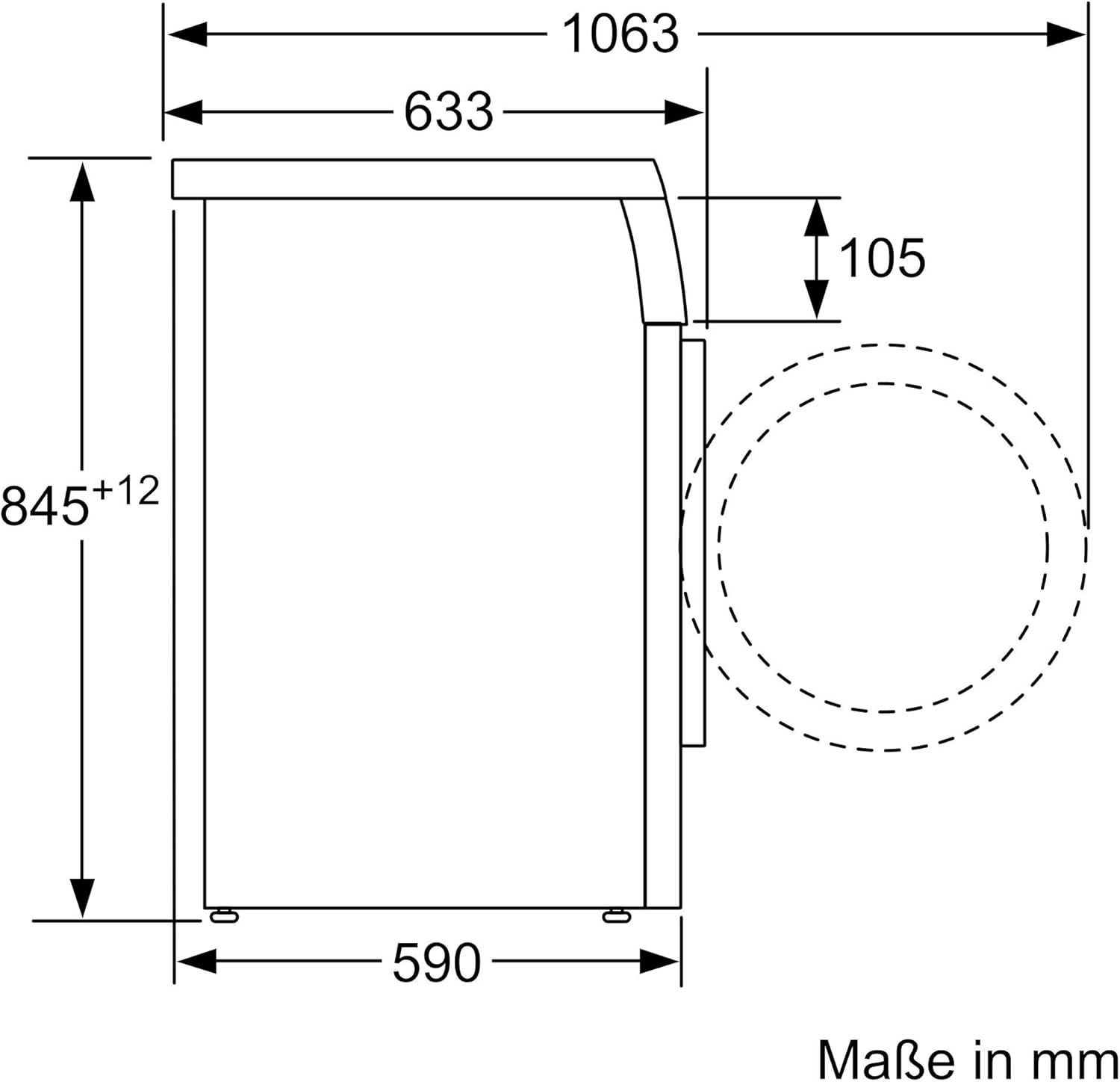 Siemens WU14UTS0 iQ500 unterbaufähige Waschmaschine, 9kg, 1400 UpM, Outdoor-Imprägnieren-Programm, varioSpeed Funktion, Nachlegefunktion