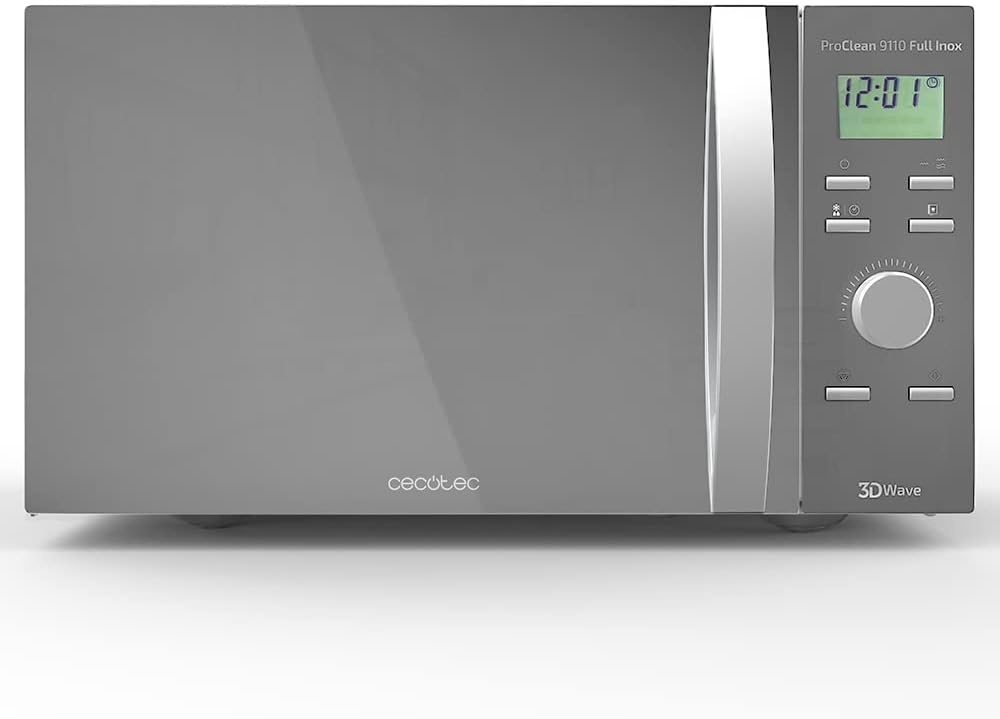 Cecotec Mikrowelle mit ProClean 8110 Grill. 28l Kapazität, Ready2Clean Beschichtung, 1000 W Leistung, 1000 W Grill, 5 Betriebsebenen, 8 Programme, 60 min Timer, LED-Anzeige