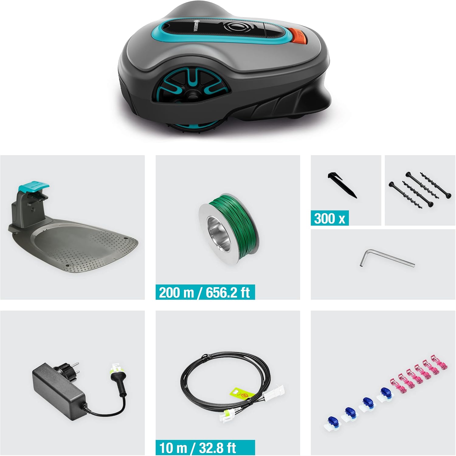 Gardena Mähroboter SILENO minimo 250 m²: intelligenter Rasenmäher mit optimaler Konnektivität, mit Gardena Bluetooth App programmierbar, DE-Version (15201-20)