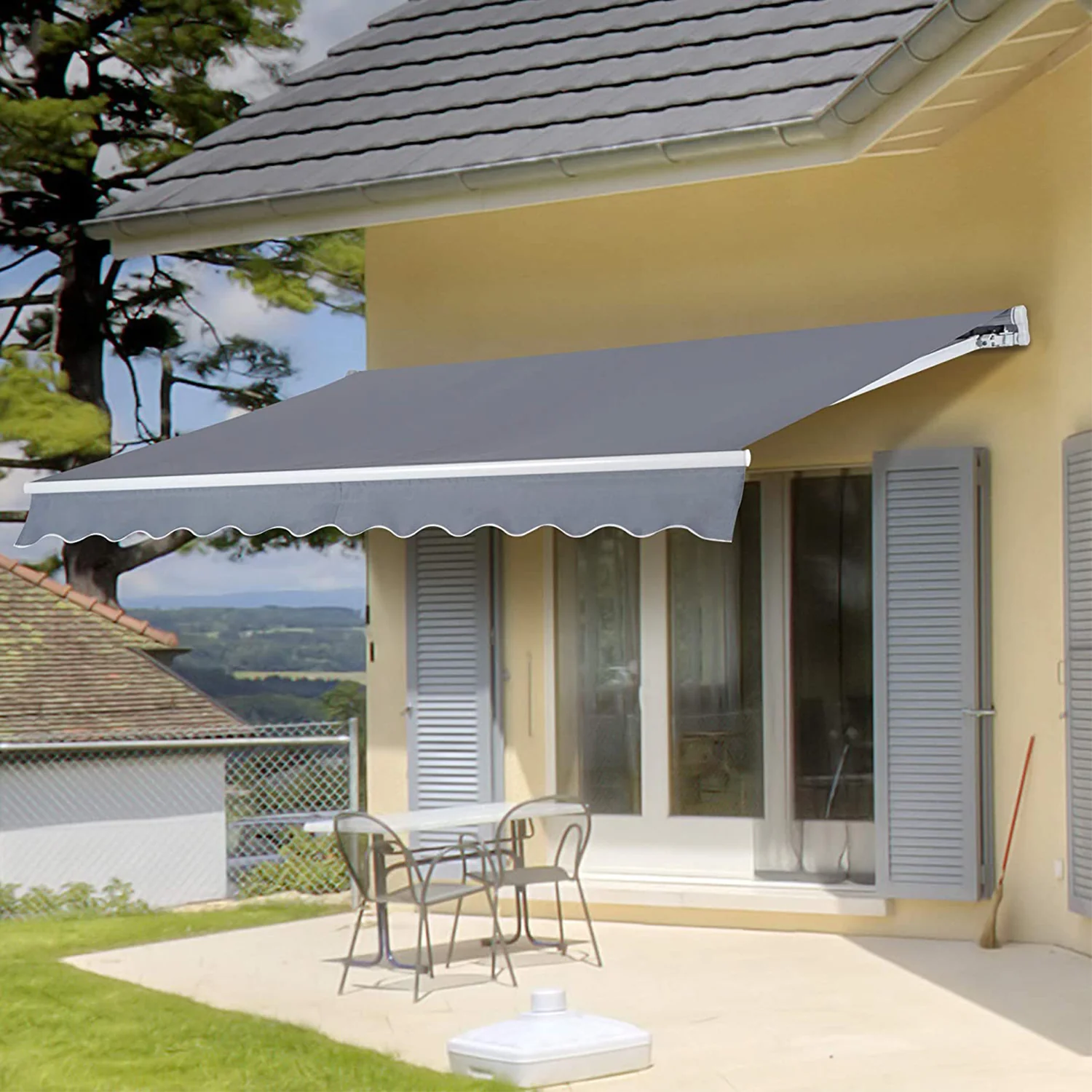 Sonnewelt Gelenkarmmarkise mit manueller Kurbel