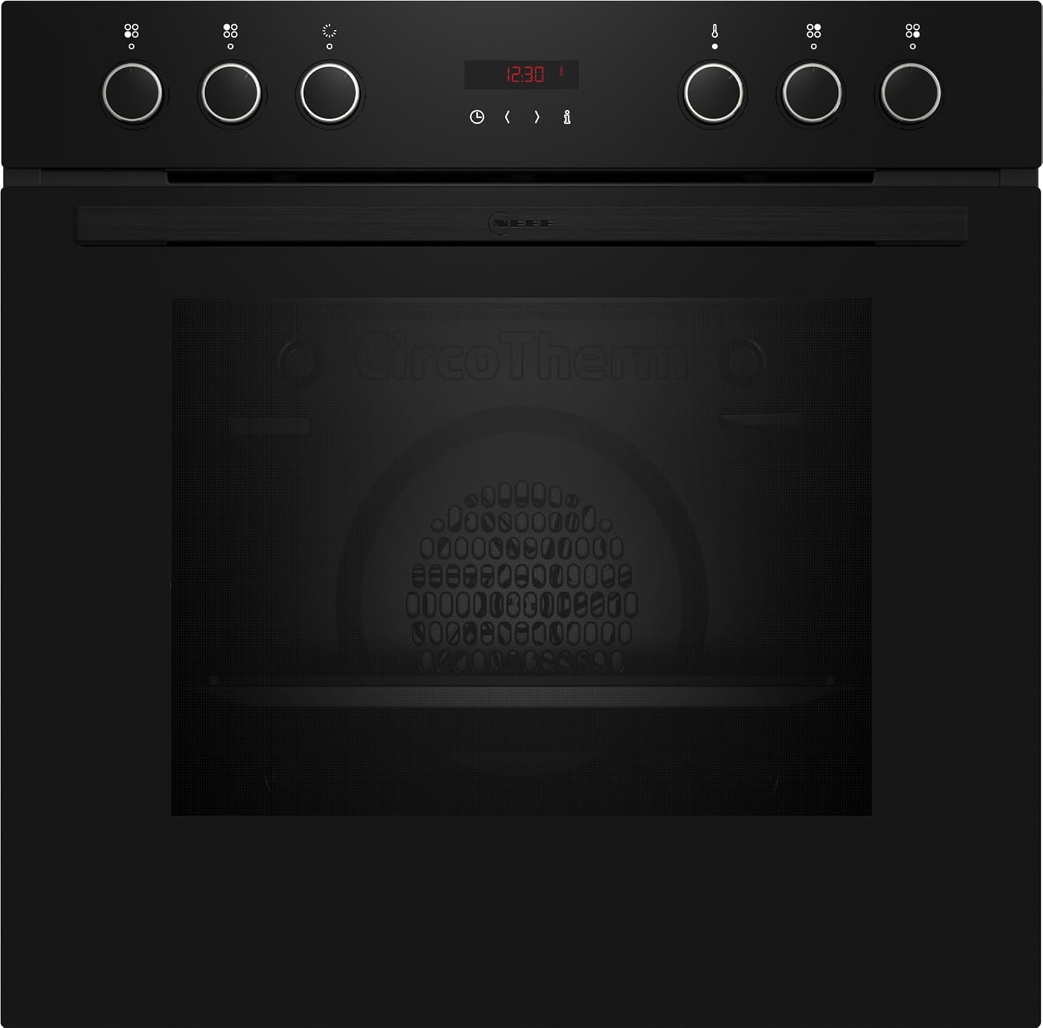 NEFF EDX442, Set bestehend aus E1ECD0AN0, N 30, Einbauherd mit CircoTherm, 60 x 60 cm, Edelstahl und M13R42N2, N 50, herdgesteuertes Elektrokochfeld, 60 cm, Schwarz, mit Rahmen aufliegend