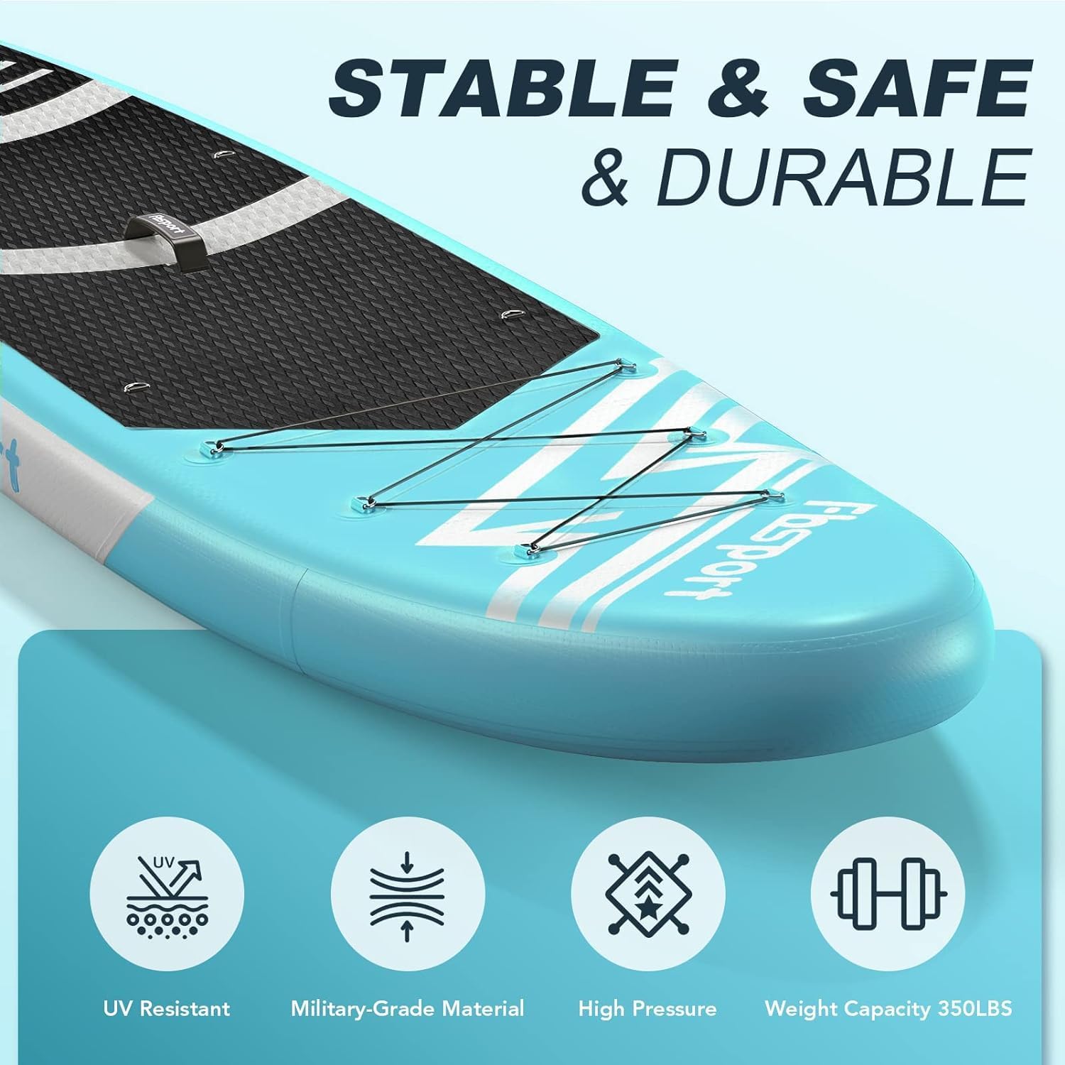 Premium-Stand-Up-Paddle-Board, Yoga-Board mit strapazierfähigem SUP-Zubehör und Tragetasche | Breiter Stand, Surf-Kontrolle, rutschfestes Deck, Leine, Paddel und Pumpe für Jugendliche und Erwachsene