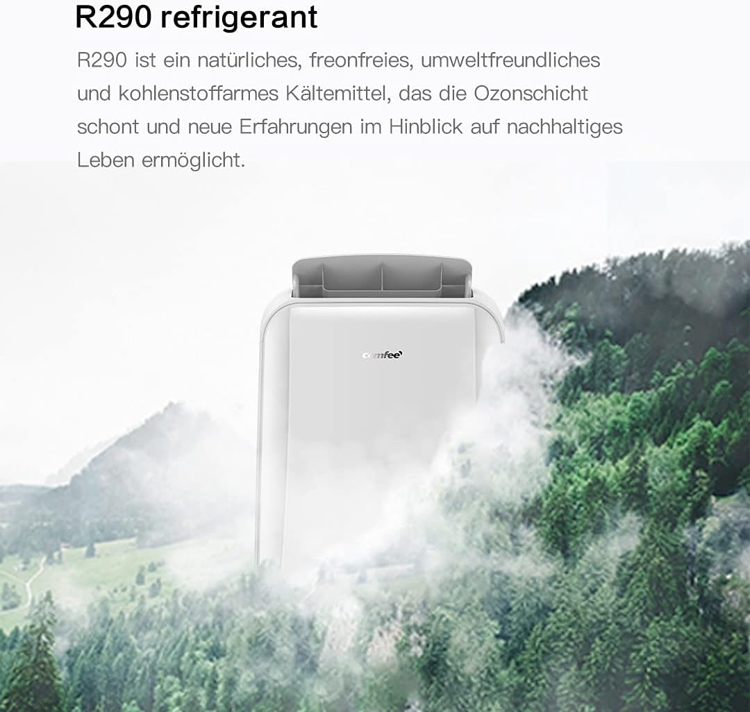 Comfee Mobiles Klimagert Easy Cool 2.0, 7000 BTU 2,0kW, Kühlen&Ventilieren&Entfeuchten, Raumgre bis 68m(25㎡), APP-Steuerung/Alexa/Google Home/IFTTT, Mobile Klimaanlage mit Abluftschlauch