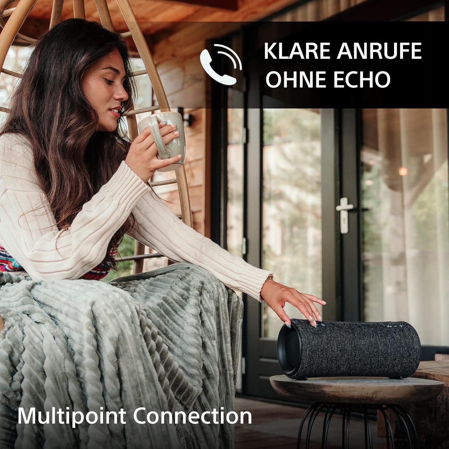 Sony SRS-XG300 - Tragbarer kabelloser Bluetooth-Lautsprecher mit starkem Partysound und Beleuchtung - wasserdicht, 25 Stunden Akkulaufzeit, Smartphone und Schnellladefunktion - Schwarz