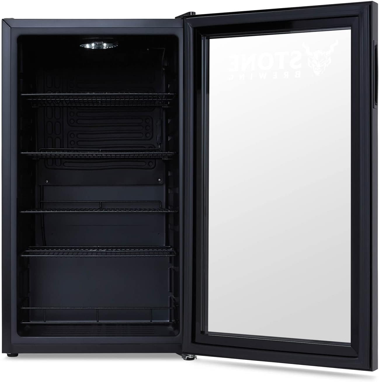 Getränkekühlschrank | Freistehender Kühlschrank für 126 Dosen mit Glastür mit Scharnier rechts | Mini-Getränkekühlschrank, perfekt für Bier, Wein, Limonade und kühlere Getränke