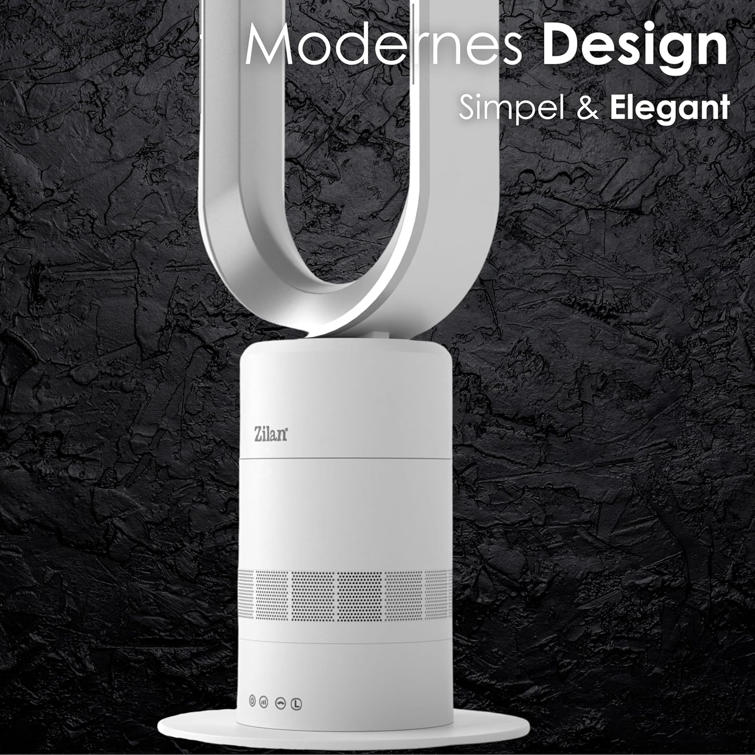 Zilan Turmventilator energiesparender BLDC Motor mit Fernbedienung Ventilator energiesparend oszillierend sehr leise Design Standventilator 10 Stufen Säulenventilator mit Kühlung Tower Fan