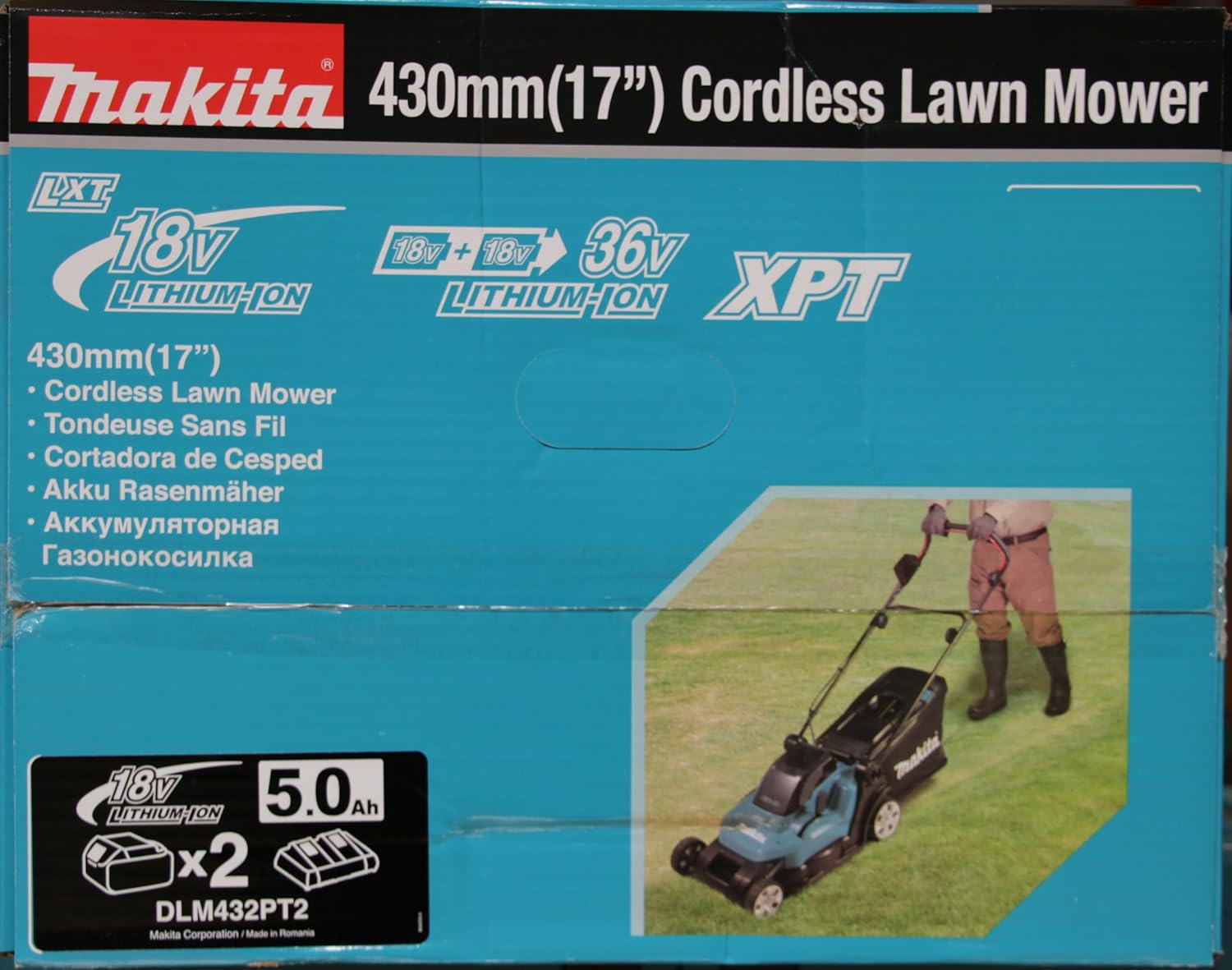 Makita DLM432Z Akku-Rasenmäher 2x18 V (ohne Akku, ohne Ladegerät)