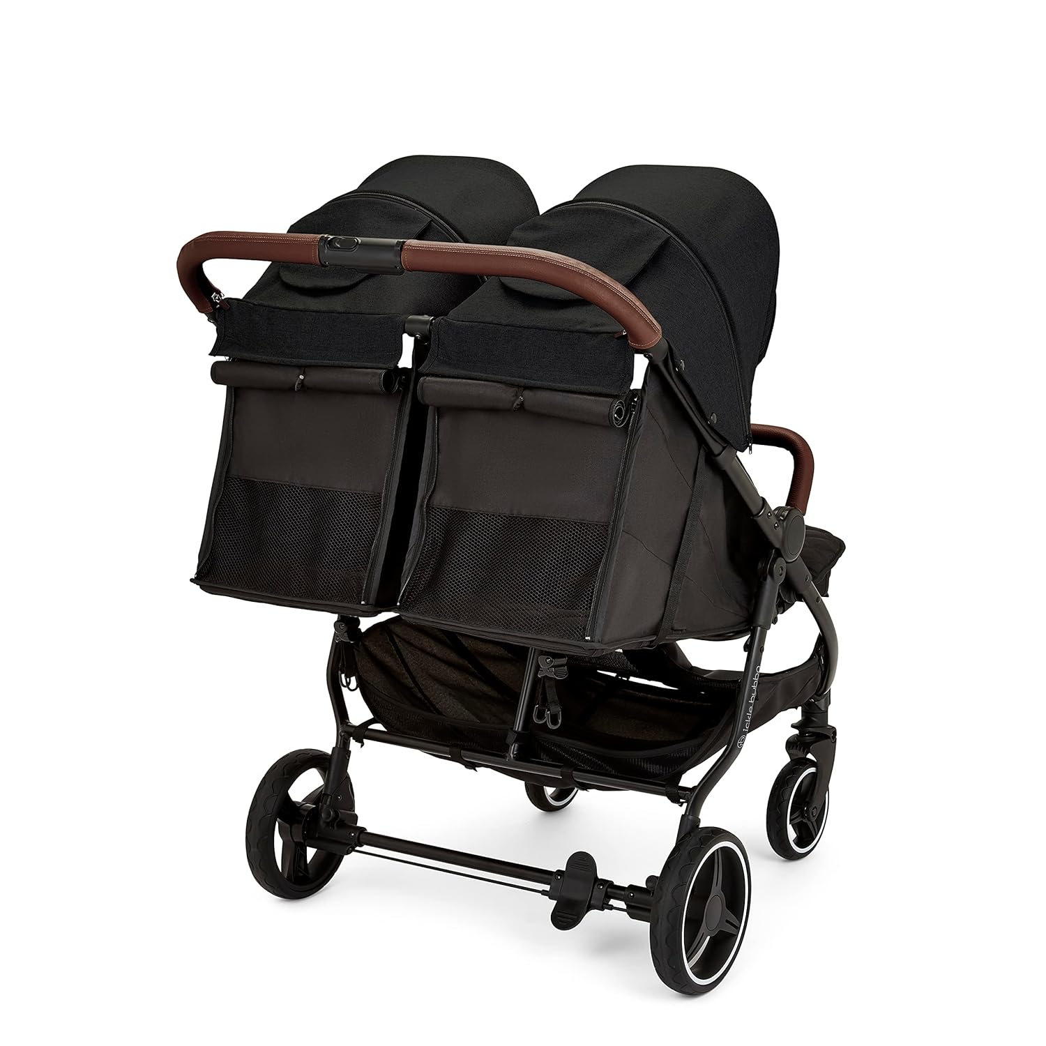 Venus Max Doppel kinderwagen - geeignet von Geburt bis 15 kg (ca. 3 Jahre), kompakter, leichter, faltbarer Zwillingskinderwagen, inklusive Regenschutz und Fußwärmer (Biscuit)