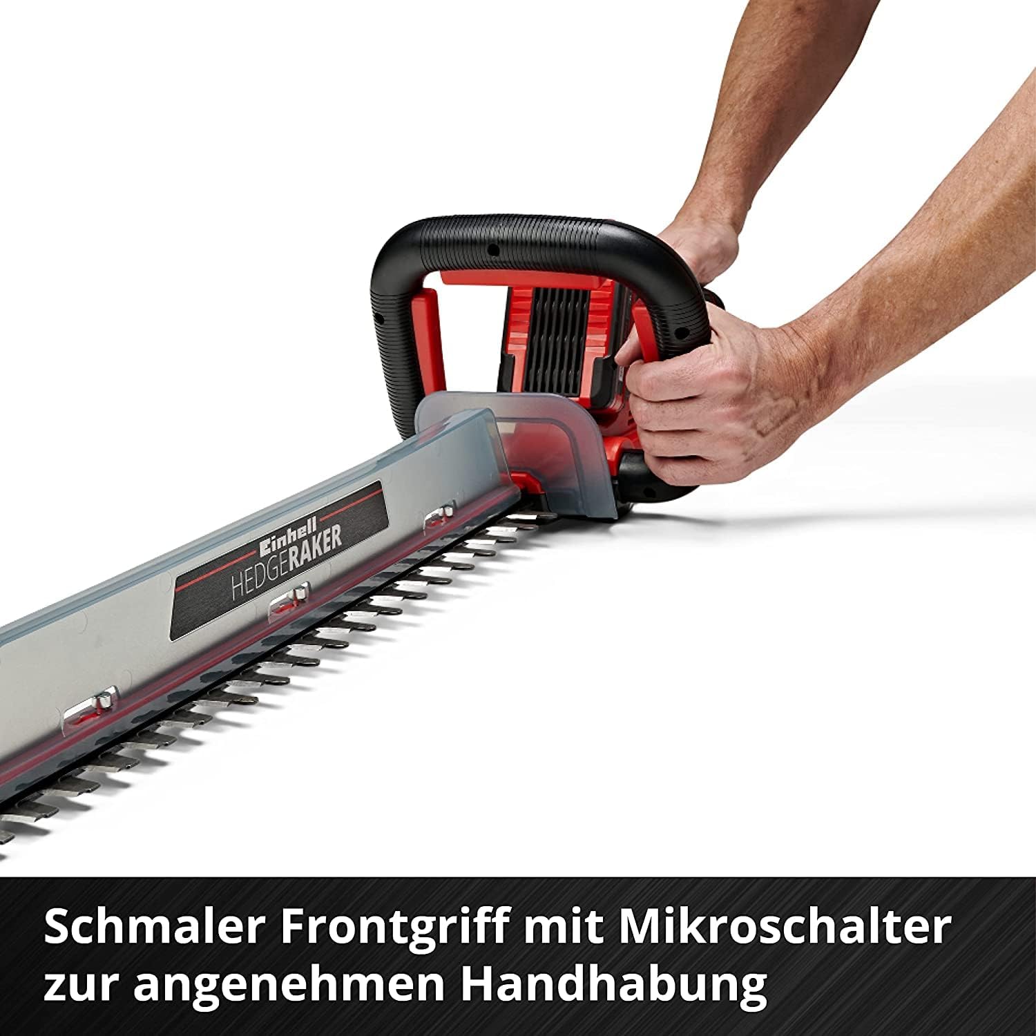 Einhell Akku-Heckenschere GE-CH 18/60 Li-Solo Power X-Change (18 V, 60 cm Schnittlnge, 22 mm Zahnabstand, drehbarer Handgriff, inkl. Schnittgutsammler, ohne Akku)