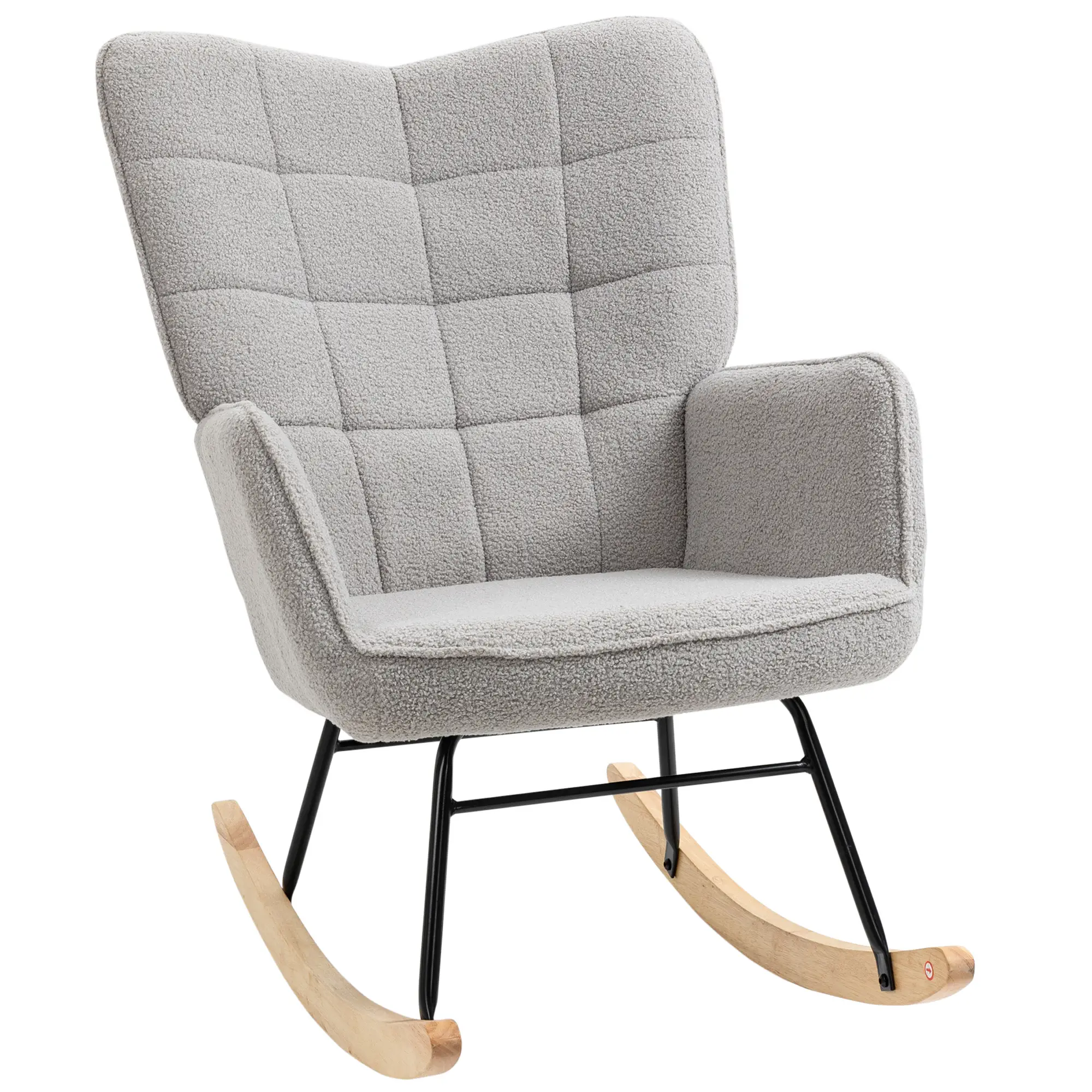 HOMCOM Schaukelstuhl Wohnzimmer Schwingsessel elegant gemütlich