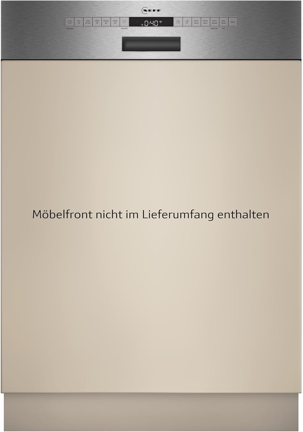 NEFF S157YCX03E, N 70, Smarter Geschirrspüler Vollintegriert, 60 cm, Besteckschublade, Made in Germany, Zeolith-Trocknung, besonders leise Spülmaschine, höhenverstellbarer Oberkorb, starker Sprühdruck