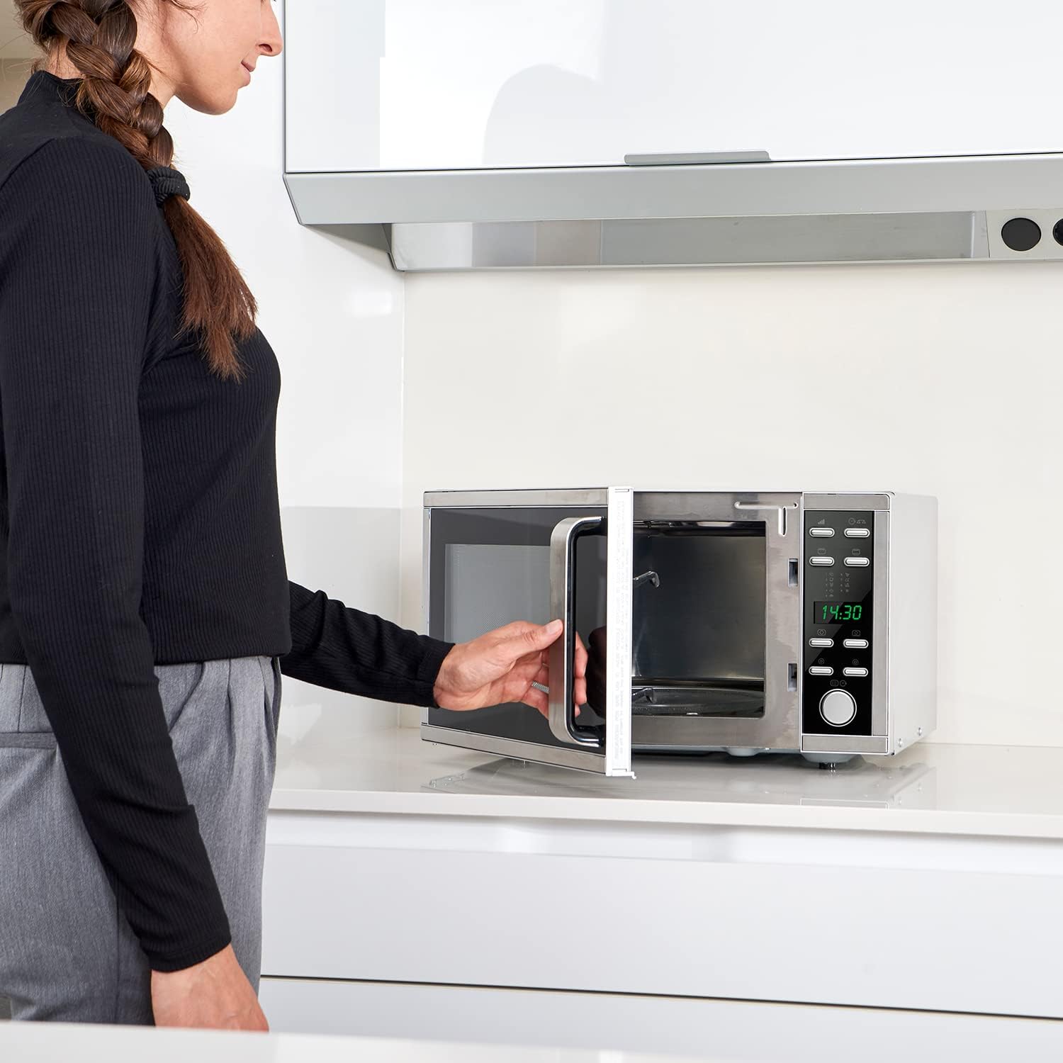 Black+Decker ES9700040B BXMZ901E Mikrowelle mit Grill und Konvektion, 25 liters, Grau