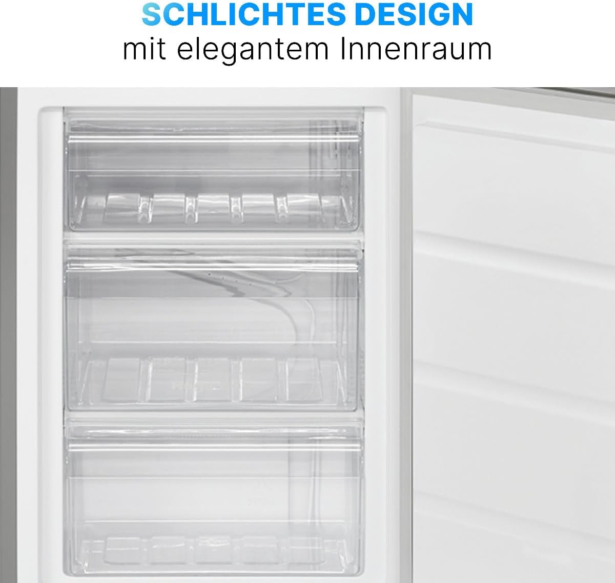 Bomann® Gefrierschrank 87L | Gefrierschrank klein mit Temperaturbereich ≤ -18°C | 3 Schubladen | Tiefkühlschrank mit wechselbarem Türanschlag | Freezer Tiefkühlschrank klein GS 7253 weiß