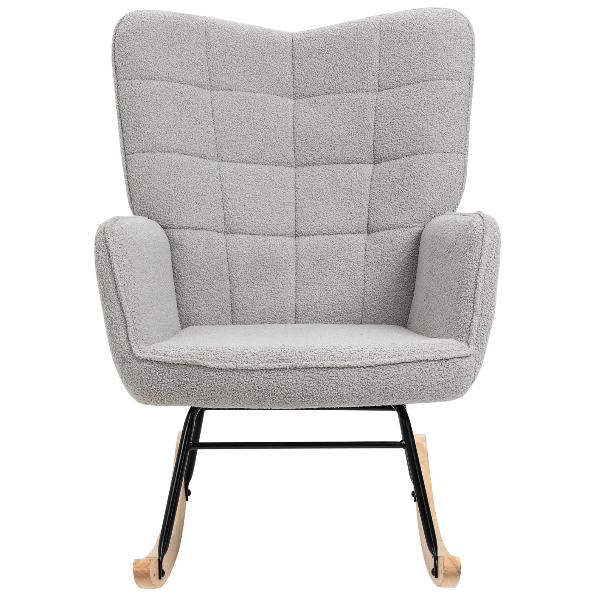 HOMCOM Schaukelstuhl Wohnzimmer Schwingsessel elegant gemütlich